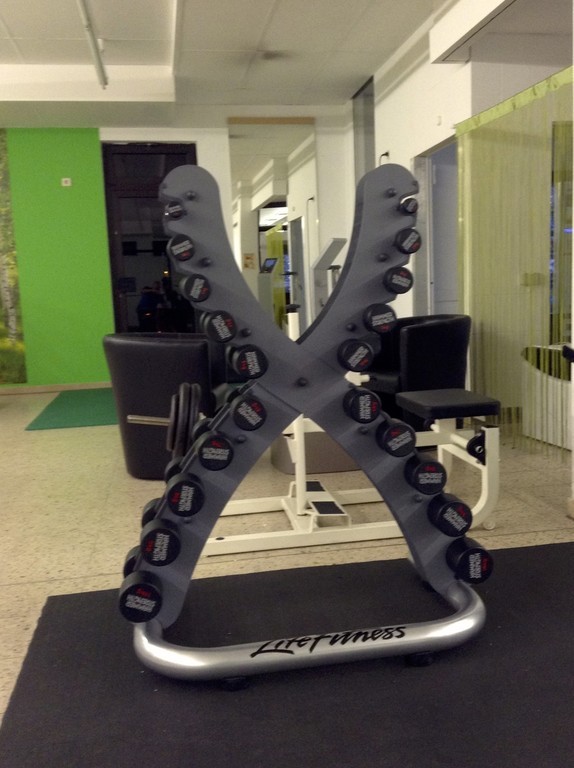 LifeFitness Kurzhantel-Rack im X-Design